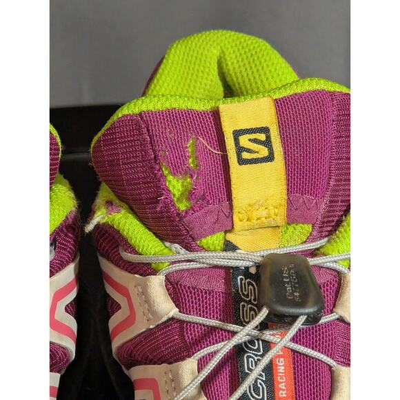 Saloman Shoes Womens 5.5 Speed Cross 3 Pink Outdoor Hiking Contagrip Clima - Picture 3 of 11